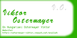 viktor ostermayer business card